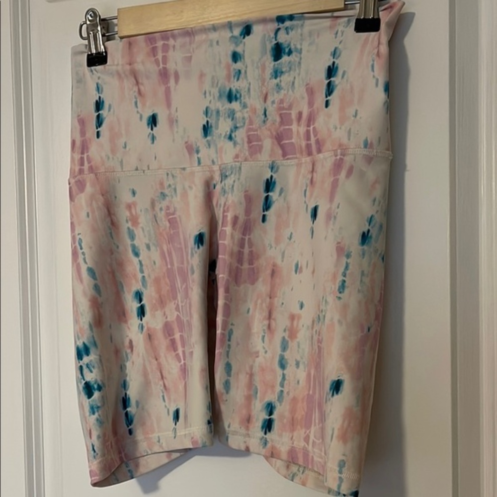Tie-Dye Biker Shorts in Pink and Blue